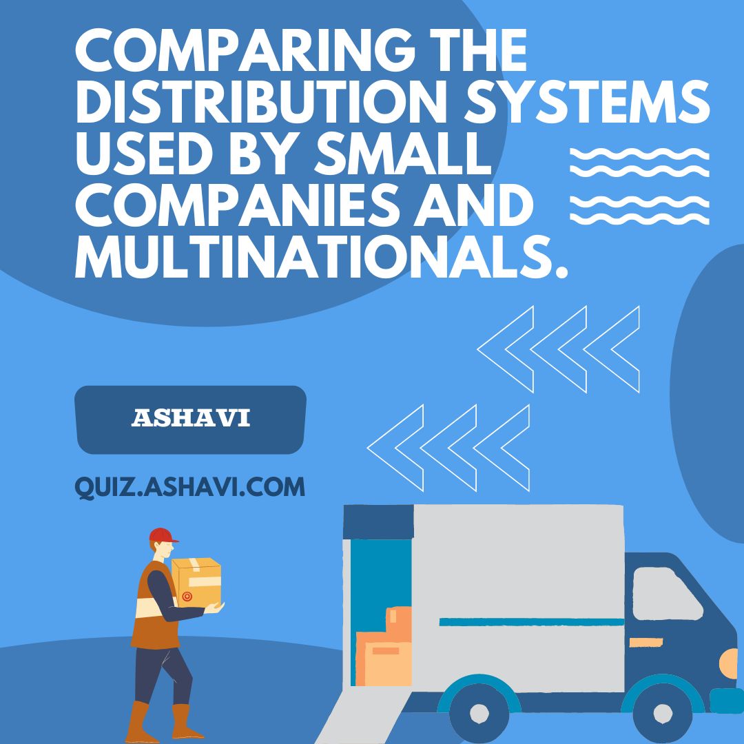 Comparing the distribution systems used by small companies and multinationals.